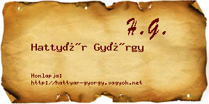 Hattyár György névjegykártya