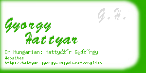 gyorgy hattyar business card
